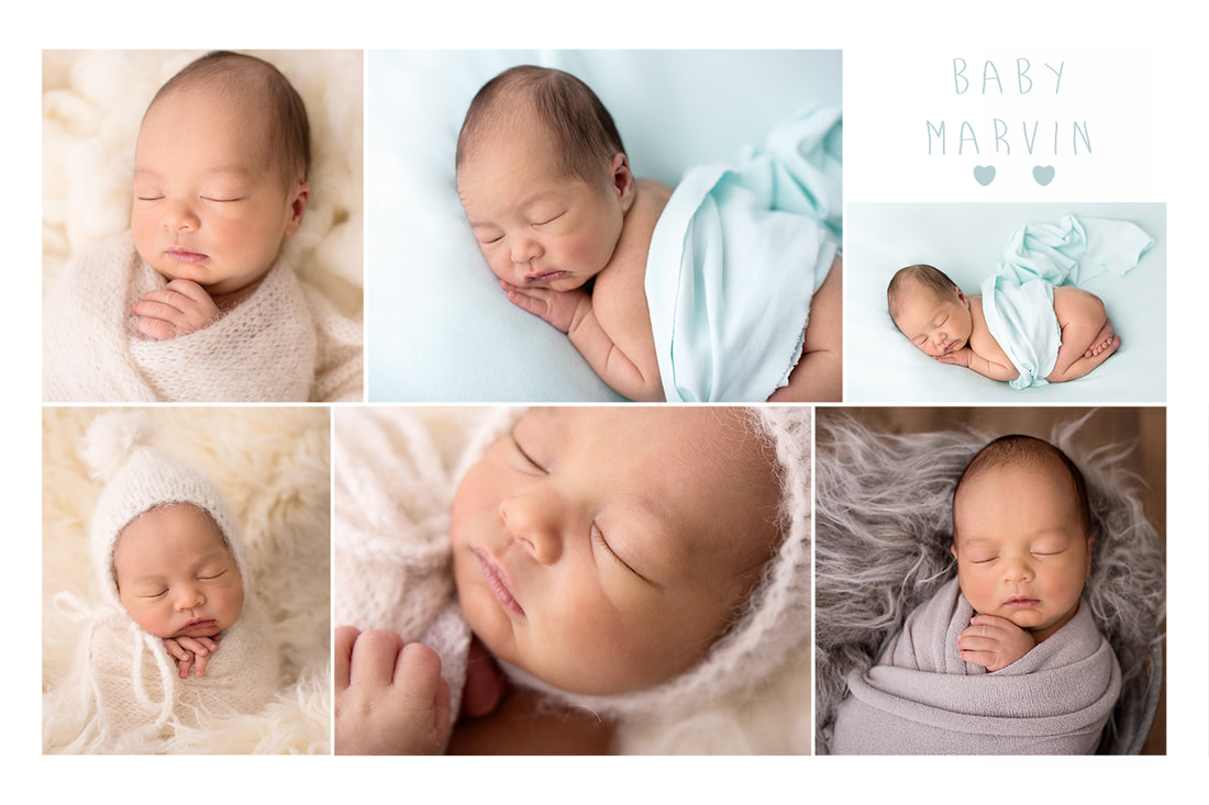 Collage of baby photography session in Stockport